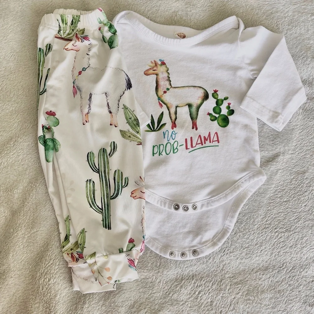 Baby 6-12 month matching Llama set